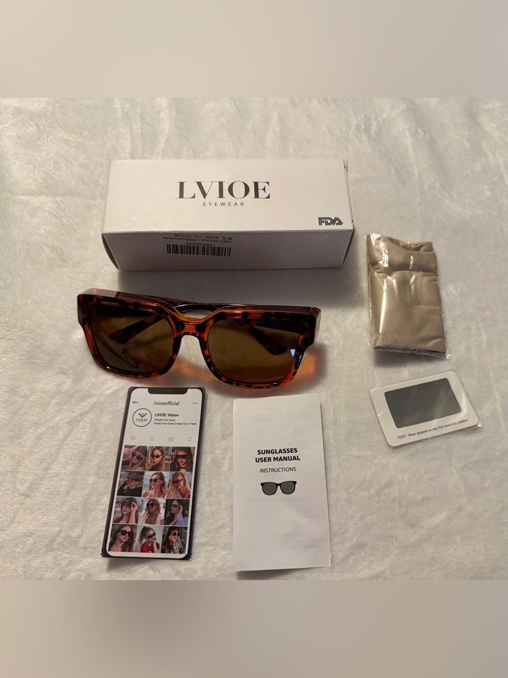LVIOE Tortoiseshell Fit Over Glasses Sunglasses